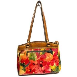 Patricia Nash leather floral shoulder bag